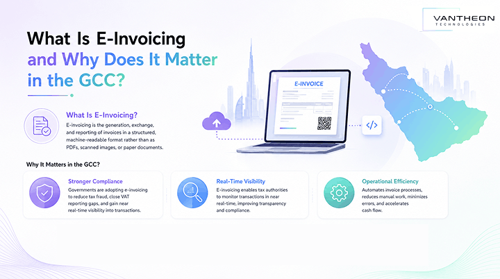 Importance of E-Invoicing in the GCC explained by Vantheon Technologies