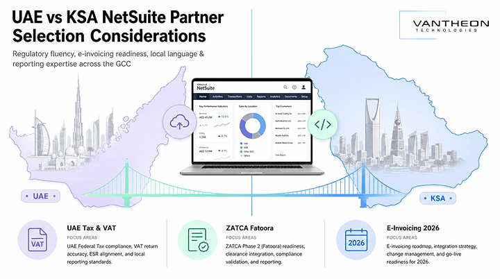 UAE vs KSA NetSuite Partner Selection Considerations by Vantheon Technologies